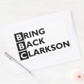 Sticker Rectangulaire Ramenez l'autocollant Clarkson (Enveloppe)
