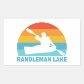 Sticker Rectangulaire Randleman Lake North Carolina Kayak (Devant)