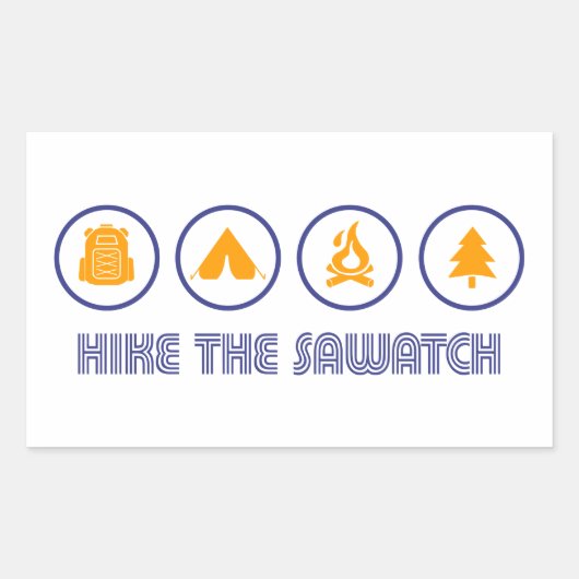 Sticker Rectangulaire Randonnée À La Sawatch Range Colorado (Devant)