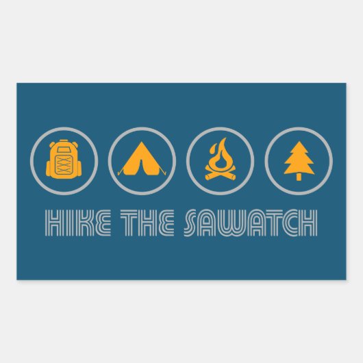 Sticker Rectangulaire Randonnée À La Sawatch Range Colorado (Devant)