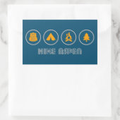 Sticker Rectangulaire Randonnée Aspen Colorado (Sac)