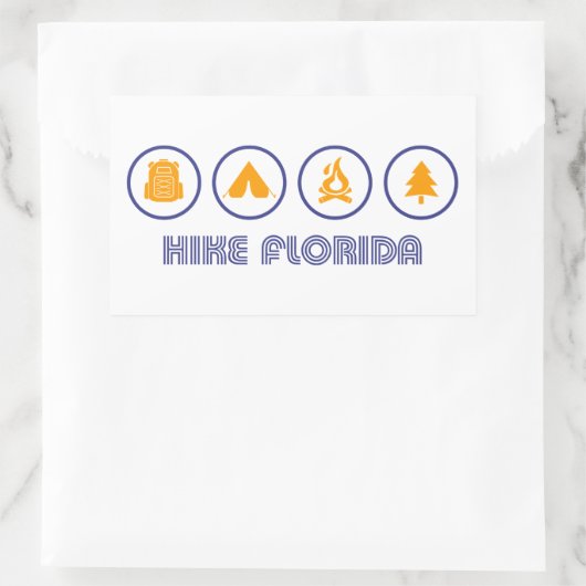 Sticker Rectangulaire Randonnée en Floride (Sac)