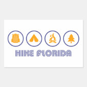Sticker Rectangulaire Randonnée en Floride (Devant)