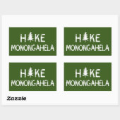 Sticker Rectangulaire Randonnée Monongahela Arbre de Virginie-Occidental (Feuille)