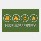 Sticker Rectangulaire Randonnée New Jersey (Devant)