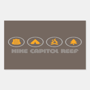 Sticker Rectangulaire Randonnée Parc national du récif du Capitole