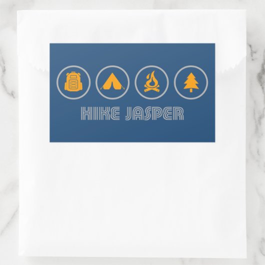 Sticker Rectangulaire Randonnée Parc national Jasper (Sac)