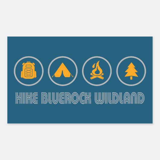 Sticker Rectangulaire Randonnée Parc provincial Wildland Bluerock (Devant)