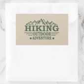 Sticker Rectangulaire Randonneurs en plein air aventure randonnée (Sac)