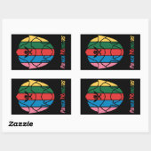 STICKER RECTANGULAIRE RANGERS DE PUISSANCE (Feuille)