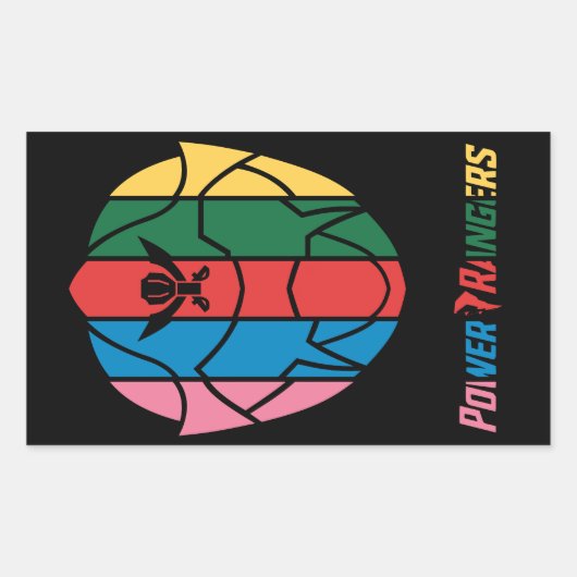 STICKER RECTANGULAIRE RANGERS DE PUISSANCE (Devant)