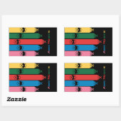 STICKER RECTANGULAIRE RANGERS DE PUISSANCE (Feuille)