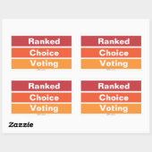 Sticker Rectangulaire Ranked Choice Voting 3 Stripes (Feuille)