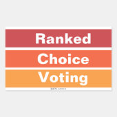 Sticker Rectangulaire Ranked Choice Voting 3 Stripes (Devant)