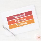 Sticker Rectangulaire Ranked Choice Voting 3 Stripes (Enveloppe)