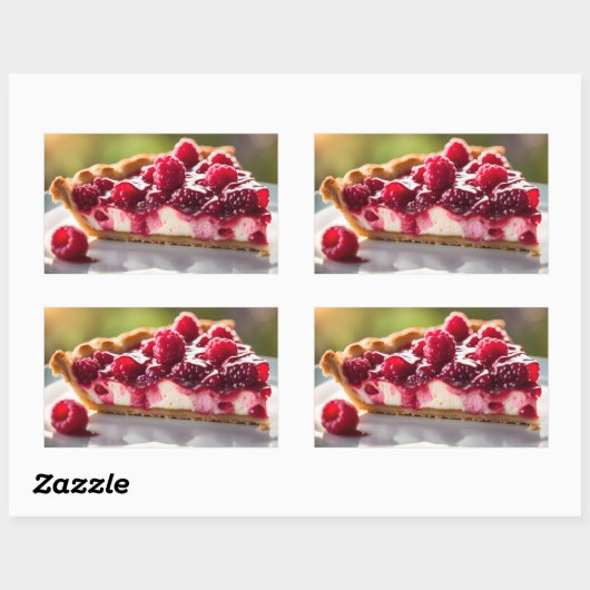 Sticker Rectangulaire Raspberry (Feuille)
