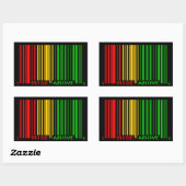 STICKER RECTANGULAIRE RASTA (Feuille)