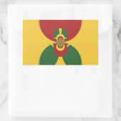 Sticker Rectangulaire Rasta Colours Art Abstrait Imprimer (Sac)