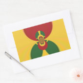 Sticker Rectangulaire Rasta Colours Art Abstrait Imprimer (Enveloppe)