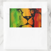 Sticker Rectangulaire Rasta Lion (Sac)