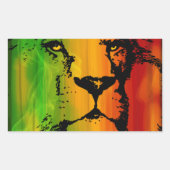 Sticker Rectangulaire Rasta Lion (Devant)