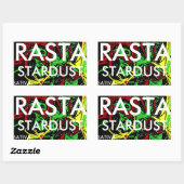 STICKER RECTANGULAIRE RASTA STARDUST SATIVA (Feuille)