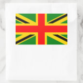 Sticker Rectangulaire Rasta UK (Sac)