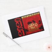 Sticker Rectangulaire Rat mignon chinois Année 2020 Zodiac Anniversaire  (Enveloppe)
