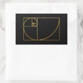 Sticker Rectangulaire Ratio d'or Spirale Sacrée Fibonacci (Sac)