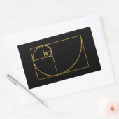 Sticker Rectangulaire Ratio d'or Spirale Sacrée Fibonacci (Enveloppe)