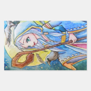 Sticker Rectangulaire Raven et l'Enchanteur