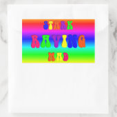 Sticker Rectangulaire Raving Rainbow Optique Illusion (Sac)