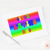 Sticker Rectangulaire Raving Rainbow Optique Illusion (Enveloppe)