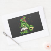Sticker Rectangulaire Rawr Je suis un Dinofour 4e anniversaire Dinosaur (Enveloppe)