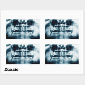 Sticker Rectangulaire Rayon X des dents (Feuille)