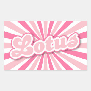 Sticker Rectangulaire Rayons solaires rose vif Lotus