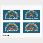 Sticker Rectangulaire Raystown Lake Pennsylvanie arc-en-ciel (Feuille)
