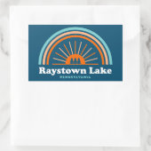 Sticker Rectangulaire Raystown Lake Pennsylvanie arc-en-ciel (Sac)