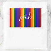Sticker Rectangulaire Rayures arc-en-ciel (Sac)