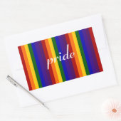 Sticker Rectangulaire Rayures arc-en-ciel (Enveloppe)