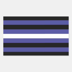 Sticker Rectangulaire Rayures de fioritures en cuir