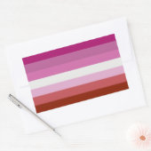 Sticker Rectangulaire Rayures du drapeau de fierté lesbienne (Enveloppe)