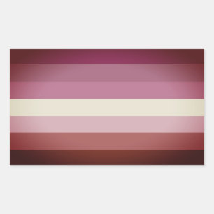 Sticker Rectangulaire Rayures du drapeau de fierté lesbienne