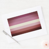 Sticker Rectangulaire Rayures du drapeau de fierté lesbienne (Enveloppe)