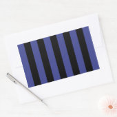 Sticker Rectangulaire Rayures noires et bleues (Enveloppe)