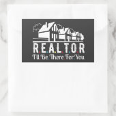 Sticker Rectangulaire Realtor là pour votre maison (Sac)