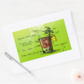 Sticker Rectangulaire Recette Bloody Mary (Enveloppe)