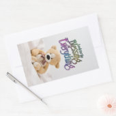 Sticker Rectangulaire Recherchez l'ours de nounours de bénédiction (Enveloppe)