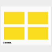 Sticker Rectangulaire Rectangle couleur jaune (Feuille)