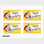 Sticker Rectangulaire Rectangle d'anniversaire des Souvenirs espagnols (Feuille)